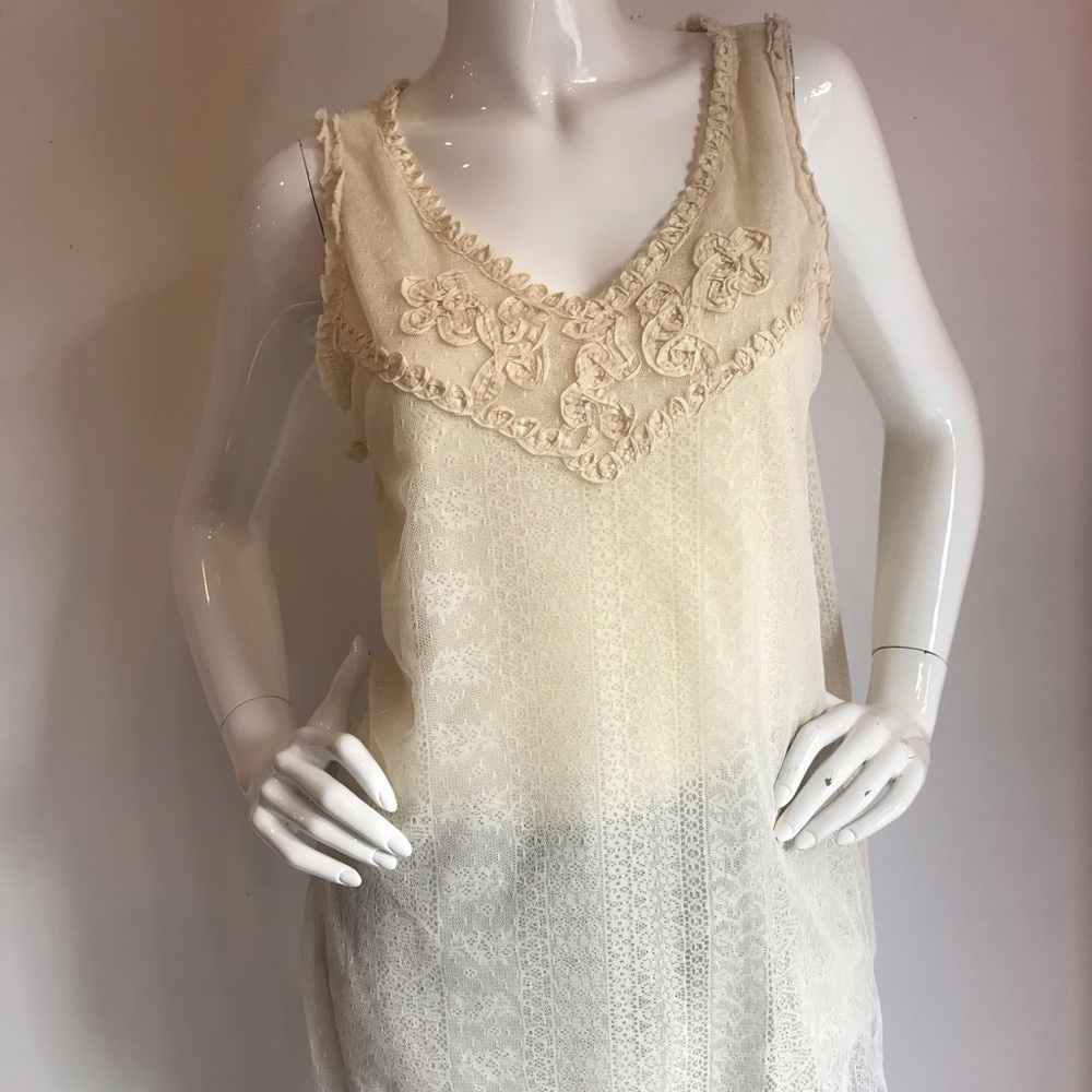 Embroidered and Lace Top
